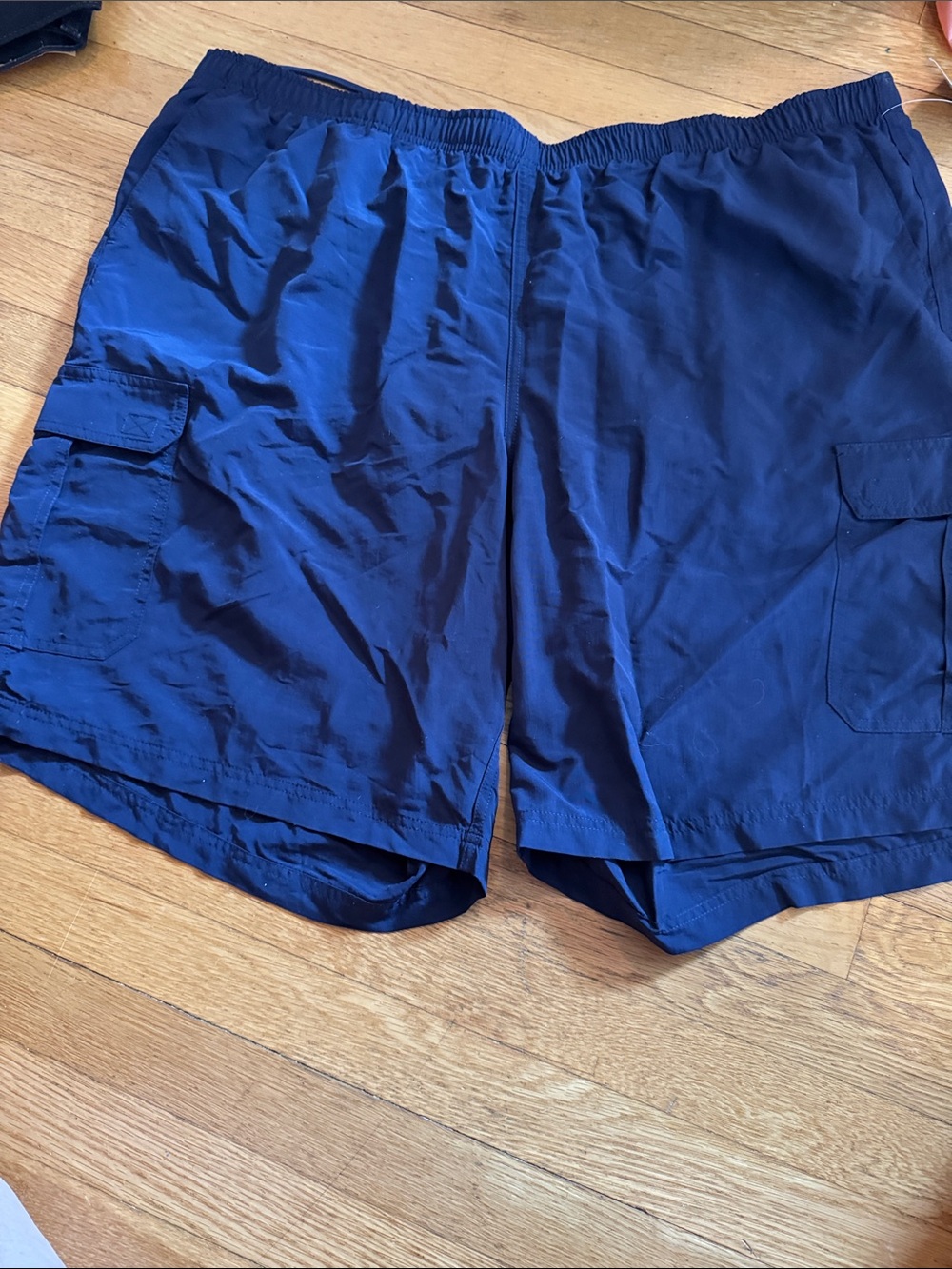 L.L. Bean Deep Blue Cargo Swim Trunks